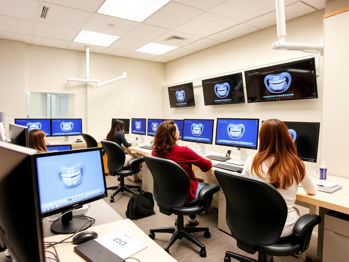 Universidade com alunos estudando planejamento digital